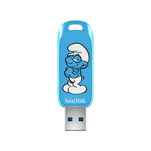 SanDisk Smurf USB Flash Drive, Brainy Smurf Edition - 64GB